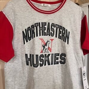 Northeastern Huskies Kids T-Shirt - Red and Gray
